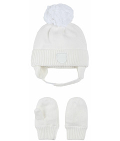 Petit Lem Hat + Mittens Set Beige