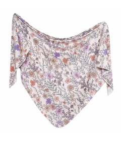 Copper Pearl Knit Swaddle Blanket Flora