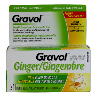 Gravol Natural Source Ginger Liquid Gel Capsules Gravol Natural Source Ginger Liquid Gel Capsules