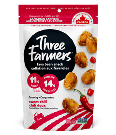 Three Farmers Roasted Fava Beans Sweet Chili