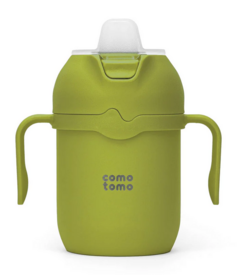 Insulated Toddler Tumbler 8oz with Silicone Straw and Spout Green