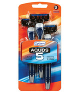Option+ Aquos 5 Blade Disposable Razors for Men
