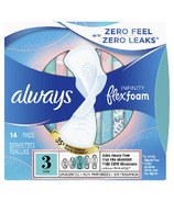 Always Infinity Size 3 Extra Heavy Flow Pads with Wings 