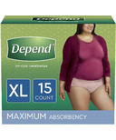 Depend FIT-FLEX Incontinence Underwear for Women Maximum Absorbency XL