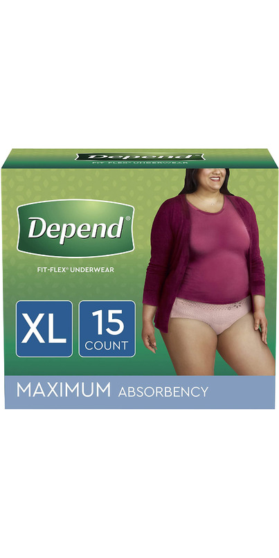 Always Discreet Adult Incontinence & Postpartum Underwear for Women Maximum  XL, 15 count