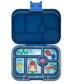 Yumbox Original 6 Compartment Bento Box Ninja Blue Funny Monsters