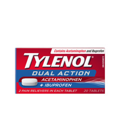 Tylenol Dual Action Acetaminophen + Ibuprofen Pain Reliever Tablets