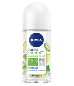 Nivea Pure & Natural Aluminium Free Organic Roll-On Deodorant Aloe Vera 