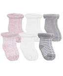 Kushies Newborn Terry Socks Pink