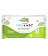 Lingettes pour bébé Dove pour peau sensible avec des fibres 100% végétales