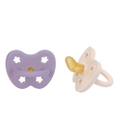 Hevea Pacifier Orthodontic Teat Powder Pink and Lavender