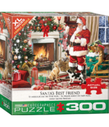 Eurographics 300 Piece Puzzle Santa'S Best Friend By Richard Macneil