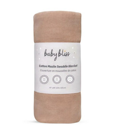 Baby Bliss Muslin Swaddle Blanket Caramel