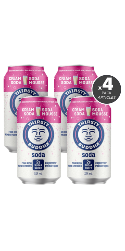 Buy Thirsty Buddha Low-Sugar Prebiotic Soda Cream Soda Bundle at Well ...