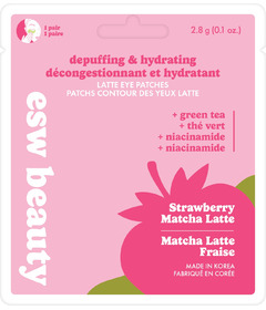 ESW Beauty Depuffing & Hydrating Eye Patches Strawberry Matcha Latte