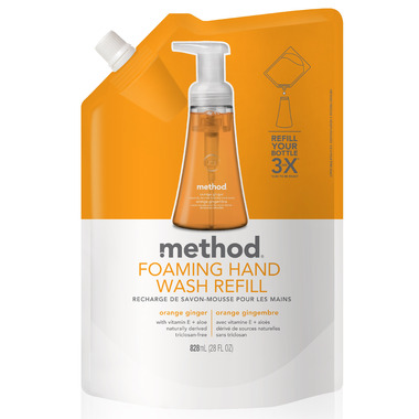 Method Foaming Hand Wash Refill Orange Ginger Method Foaming Hand Wash Refill Orange Ginger