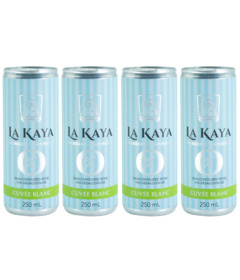 image of La Kaya Sparkling Cuvee Blanc Alcohol Free Wine Single Serve Bundle with sku:317336