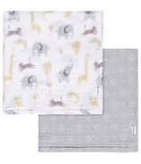 Gerber Childrenswear Muslin Swaddle Blankets Animal and Geo Neutral