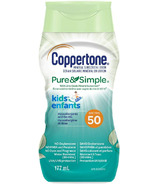 Coppertone Écran Solaire Minéral Pure & Simple pour Enfants FPS 50