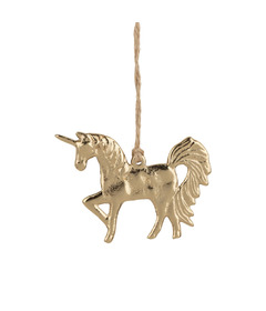 Silver Tree Metal Unicorn Ornament Gold