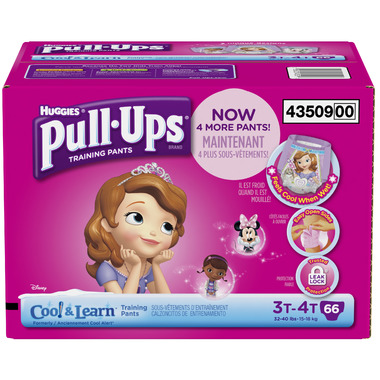 Huggies Pull Ups Trainers Girls Night Time Nappy Pants Age 2-4 Years Nappies  Size 6, 15-23kg x18
