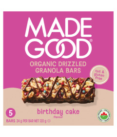 image of MadeGood Organic Drizzled Granola Bar Birthday Cake with sku:200697