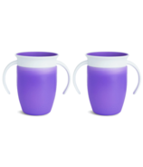Munchkin Miracle 360 Trainer Cup Purple Two Pack Bundle