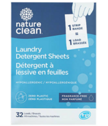 Nature Clean Laundry Detergent Strips Fragrance Free