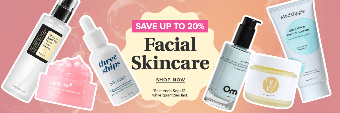 Save up to 20% on Facial Skincare
