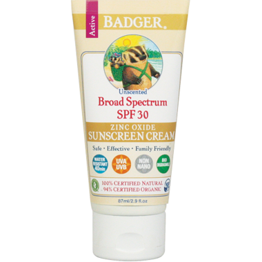 Badger Unscented Sunscreen Cream Badger Unscented Sunscreen Cream