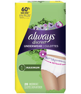 Always Discreet Incontinence & Postpartum Underwear for Women Maximum Large