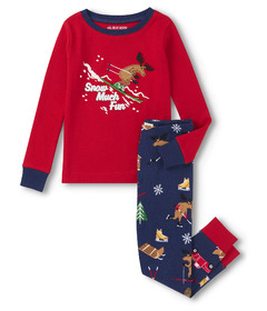 Hatley Little Blue House Kids Pajama Set Snow Much Fun Winter Cabin