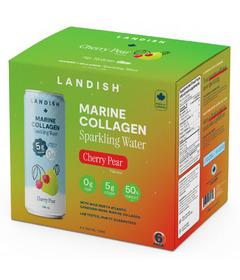 Landish Marine Collagen Sparkling Water Cherry Pear
