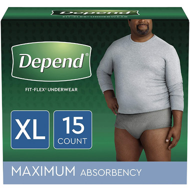 Buy Depend FIT-FLEX Incontinence Underwear for Men Maximum Absorbency ...