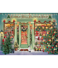 image of Cobble Hill Christmas Flower Shop Jigsaw Puzzle with sku:338361