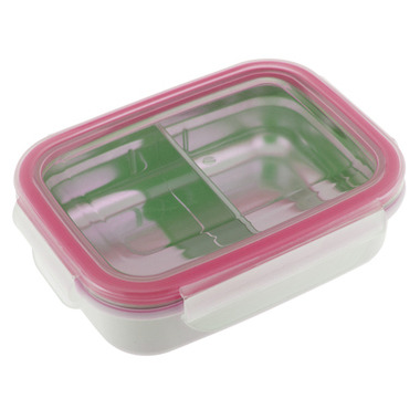 Innobaby Keepin\' Fresh Kids Stainless Divided Bento Pink Innobaby Keepin\' Fresh Kids Stainless Divided Bento Pink