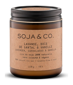SOJA&CO. Soy Wax Candle Lavender, Sandalwood & Vanilla