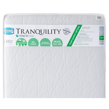simmons beautyrest tranquility crib mattress with tencel