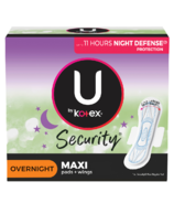 U by Kotex Overnight Security Maxi avec ailes