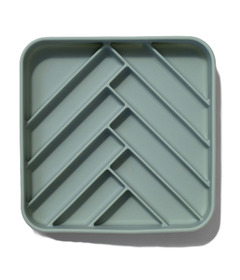 dogged Chevron Slow Feeder Bowl Seafoam