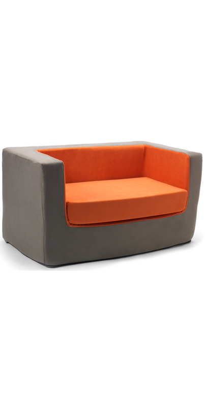 Buy Monte Design Cubino Loveseat Charcoal Orange at