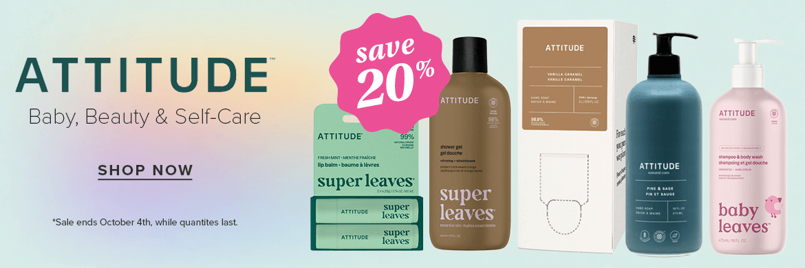 Save 20% on ATTITUDE Baby, Beauty & Self-Care