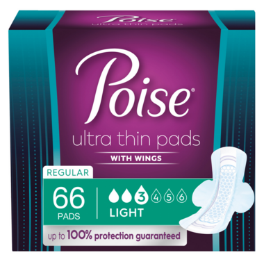 Buy Poise Ultra Thin Incontinence Pads with Wings Light Absorbency