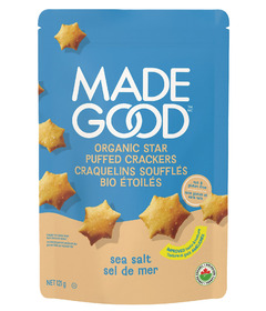 MadeGood Organic Star Puffed Crackers Sea Salt