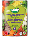 Aliments pour bébés Baby Gourmet Veggie Beef Bolognese et Pasta Stars