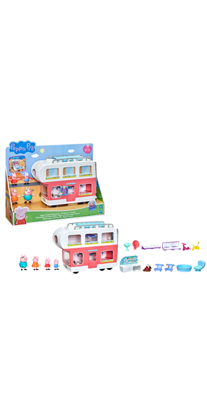 Camping-car Peppa Pig Avec Tente Et 4 Personnages - Famille Et Accessoires