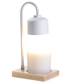Candle Warmers Arched Candle Warmer Lamp White & Wood