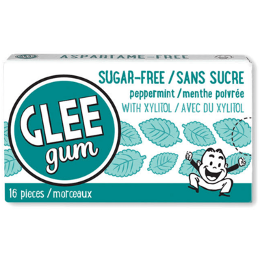 Glee Gum All Natural Sugar-Free Peppermint Gum Glee Gum All Natural Sugar-Free Peppermint Gum