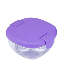 Yumbox Snack Bowl 3 Compartment Snack Size Haze Purple