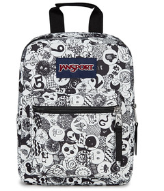 Jansport Big Break Lunch Bag Doodle Dots Black